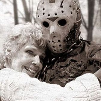 A picture of Jason and his mom