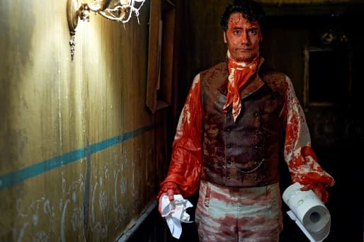 vampire wearing bloody blouce
