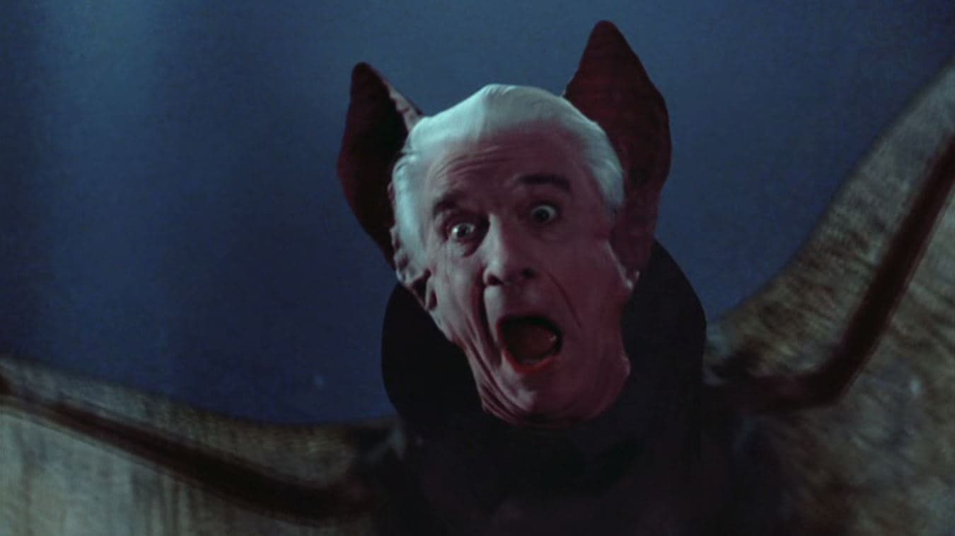Vampire face on bat body